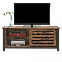 Rustikálny TV stolík 110 x 40 x 45 cm | čierno-hnedá č.1