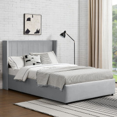 Čalúnená posteľ Savona 140x 200 cm s úložným priestorom | svetlo sivá č.1