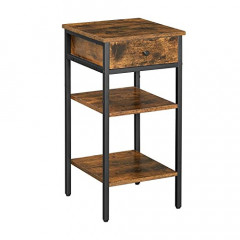 Rustikálny nočný stolík so zásuvkou | 35 x 35 x 70 cm č.1