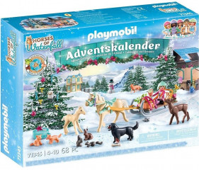 Playmobil 71345 Adventný kalendár Kone: Vianočná jazda na saniach