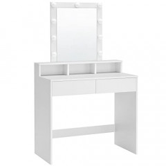Kozmetický stolík s 2 zásuvkami a 3 otvorenými priehradkami | biela č.3