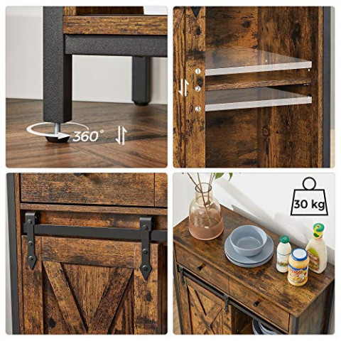 Úložná skriňa 70 x 30 x 80 cm | rustikálna hnedá č.4