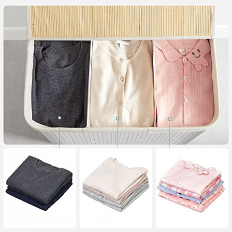 Kôš na bielizeň s 3 sekciami 150 l | biela č.6