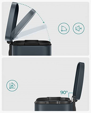Kuchynský odpadkový kôš 30 l | dymovo sivá č.5