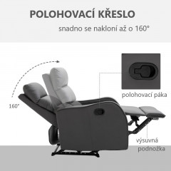 Relaxačné TV kreslo Mia | čierna č.3