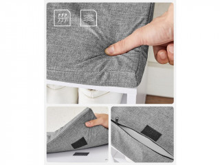 Stojan na topánky s lavičkou 30 x 105 x 48 cm | biela č.3