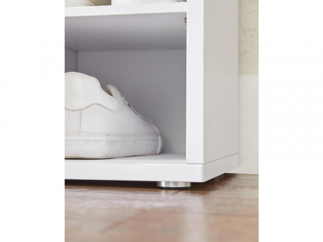 Stojan na topánky s lavičkou 30 x 105 x 48 cm | biela č.4