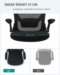 Ergonomická kancelárska stolička | čierna č.2