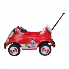 Detské elektrické auto s vodiacou tyčou, červené č.2