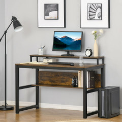 Kancelársky PC stôl 120 x 60 x 85 cm | hnedá č.2