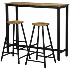 Barový stôl so stoličkami Tod | hnedá č.3