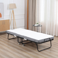 Rozkladacia posteľ 200 x 80 x 42,5 cm | biela + čierna č.1