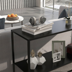 Konzolový stolík 90 x 30 x 75 cm | čierna č.3