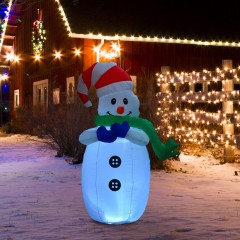 Nafukovací snehuliak s LED osvetlením 120 cm č.2