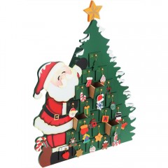 Drevený adventný kalendár Vianočný stromček č.1