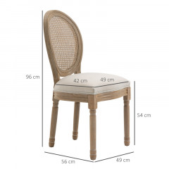 Sada 2 jídelních židlí Lea | krémové č.3