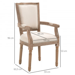 Jídelní židle ve francouzském stylu Viola | krémová č.3
