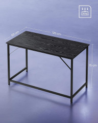 Psací stůl 60 x 120 x 75 cm | černý č.3