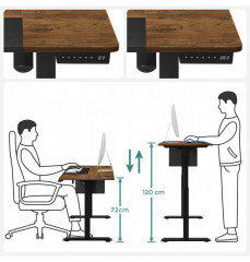 Elektricky nastavitelný PC stůl | 120 x 60 x 72 -120 cm č.2