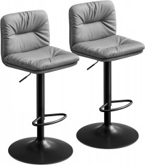 Barové židle šedé | 2 kusy č.2