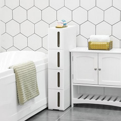 Plastový regálový organizér 45 x 17 x 83 cm | bílý č.3