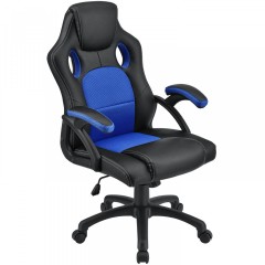 Kancelárska stolička Racing dizajn | modro-čierna č.1