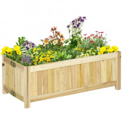 Zahradní vyvýšený záhon 70 x 30 x 25 cm | přírodní