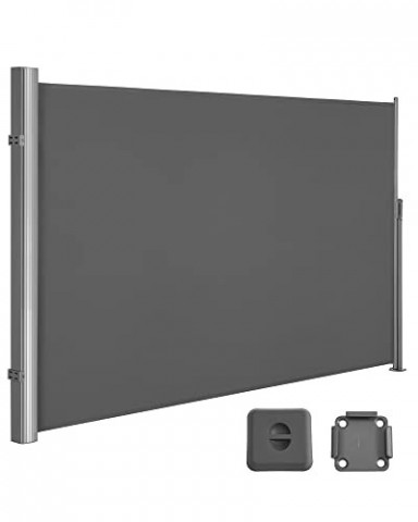 Venkovní boční markýza Songmics na zastínění terasy 180 x 400 cm | tmavě šedá č.2