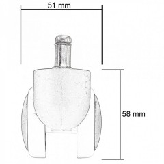 Náhradné kolieska pre kancelárske stoličky racing 5 kusov č.3