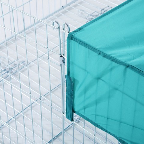 Kovový výbeh pre králiky, morčatá a iné hlodavce 144 x 112 x 60 cm č.5