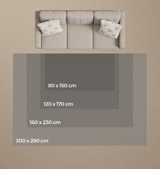 Protiskluzový koberec 160 x 230 cm | šedý č.3