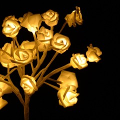 Dekoračná svietiaca LED ruža 40 cm, teplá biela č.2