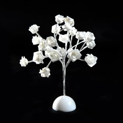 Dekoračná svietiaca LED ruža 40 cm, teplá biela č.3