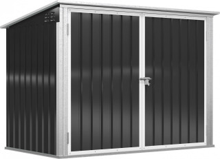 Uzamykatelný kryt na 2 popelnice 178,5x104,5x128,5/113 cm | černý č.2