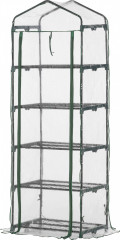 Fóliový skleník 69x49x193 cm | průhledný + zelený č.1