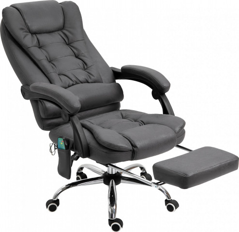 Křeslo s masážní funkcí 65 x 70 x 111-119 cm | šedé č.4