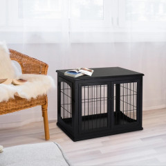 Prostorná bouda pro psa 58,5 x 81 x 66 cm | černá