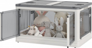 Skládací úložný box 60x42x34 | bílý+šedý č.2