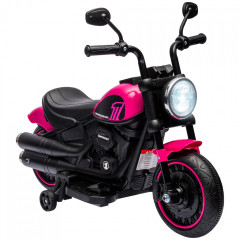 Dětská elektrická motorka | růžová + černá č.1