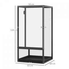 Terárium pro plazy 60x60x120 cm | černá č.2