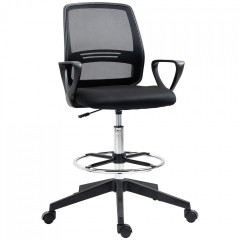 Kancelářská ergonomická židle 59,5x60x102,5-126cm | černá