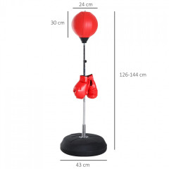 Boxovací stojan pro teenagery 43 x 43 x 126-144 cm | červený č.3