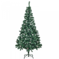 Umelý vianočný stromček 180 cm zasnežený sa šiškami č.3