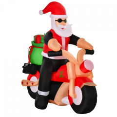 Nafukovací Santa Claus na motorce | 150 cm č.2