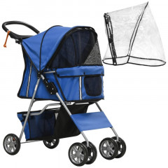 Kočárek pro psy 75x45x97 cm | modrý č.1
