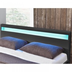 Čalúnená posteľ Paris s LED osvetlením 140 x 200 cm | tmavosivá č.3