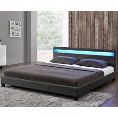 Čalúnená posteľ Paris s LED osvetlením 140 x 200 cm | tmavosivá č.1