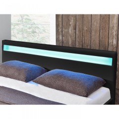 Čalúnená posteľ Paris s LED osvetlením 180 x 200 cm | čierna č.3
