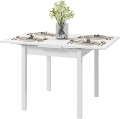 Rozkládací stůl pro 2-4 osoby 73,5-120x80x75 cm | bílý č.1