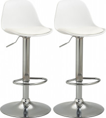 Barové židle 2 ks 40x42x82-104 cm | bílé
